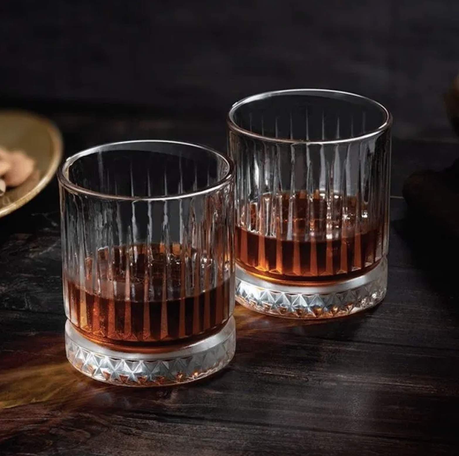Pasabahce Elysia 520014 Whisky Glasses Set of 4 Retro Design and Crystal 210 ml