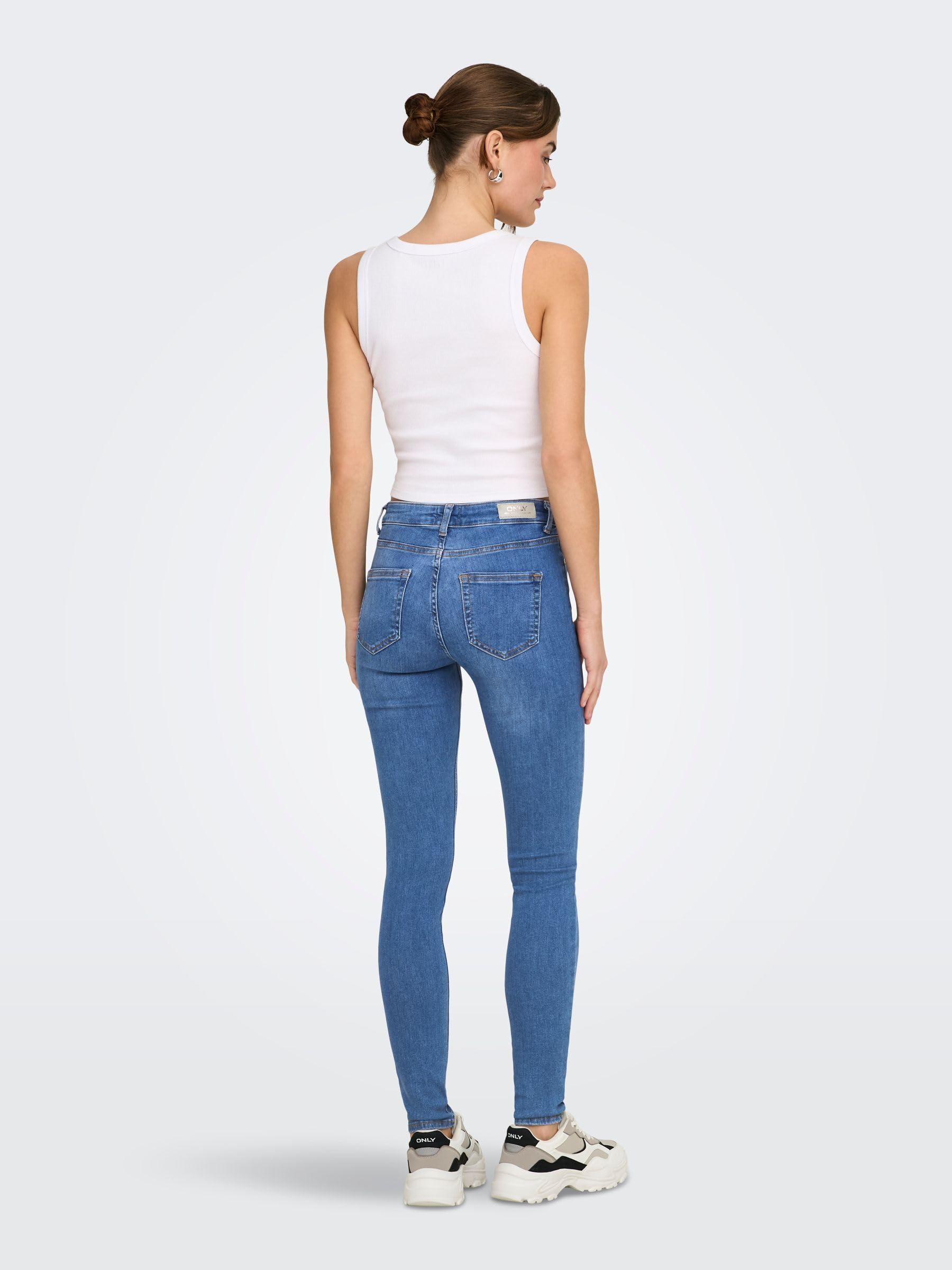 ONLY Women's Onlblush Life Mid Sk DNM Rea1099 Noos Jeans