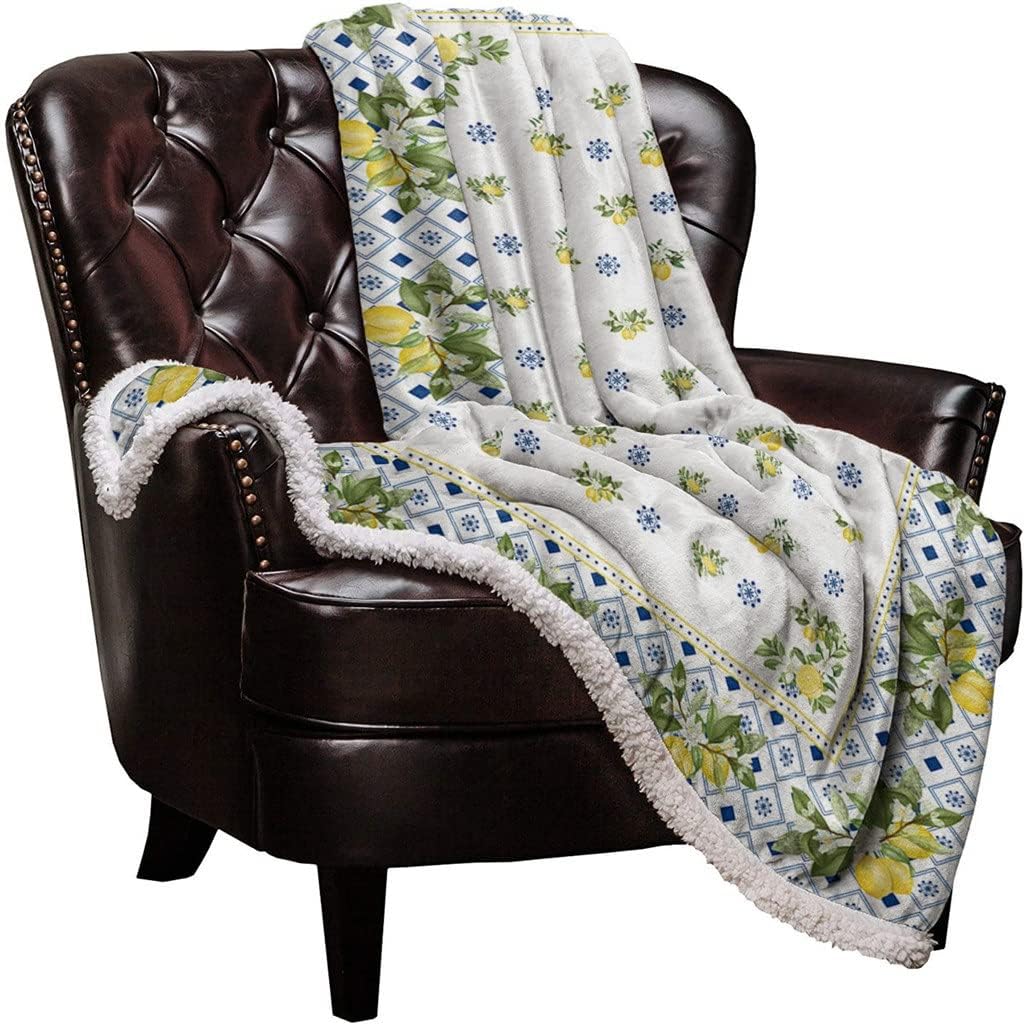 Lemon Retro Pattern Soft Throw Blanket Bedding Flannel Fleece Blankets Winter Autumn Sofa Bedspread Sheets
