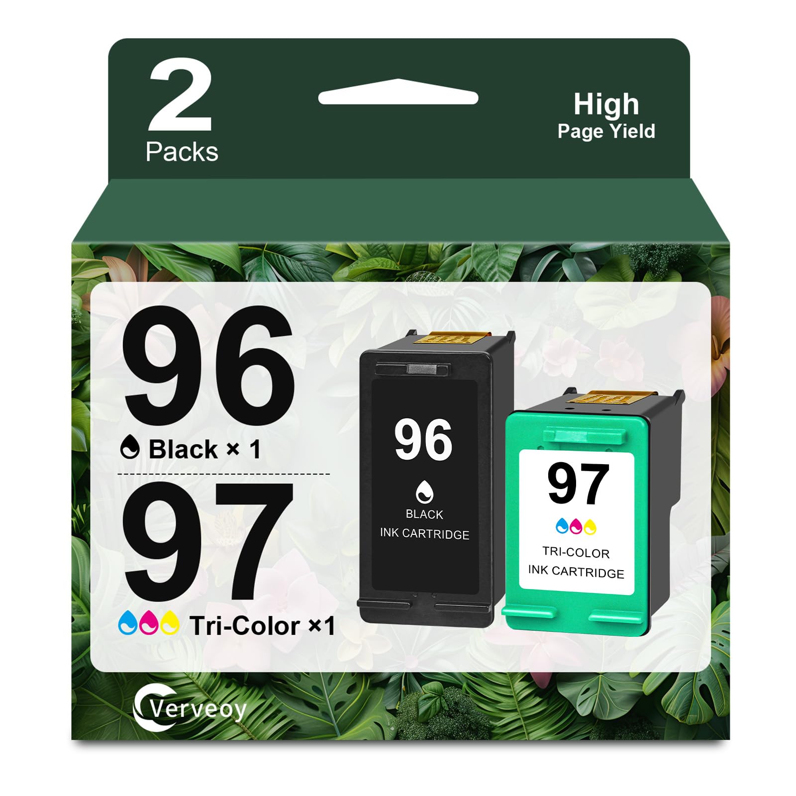 96/97 Ink Cartridges Combo Pack Compatible for HP Ink 96 97 XL C9348FN C8767WN for DeskJet 6940 9800 5940 OfficeJet D5163 D5168 PhotoSmart 2610 8150