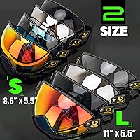 Vista 2 de Protector retro para casco de motocicleta, visera de burbujas, lentes de policarbonato de repuesto universal para casco completo de cara abierta