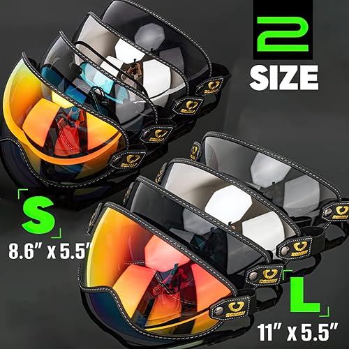 Miniatura 2 de Visor de burbuja para casco de motocicleta retro, lente de PC de repuesto para casco de motocicleta todoterreno Bell Moto-3