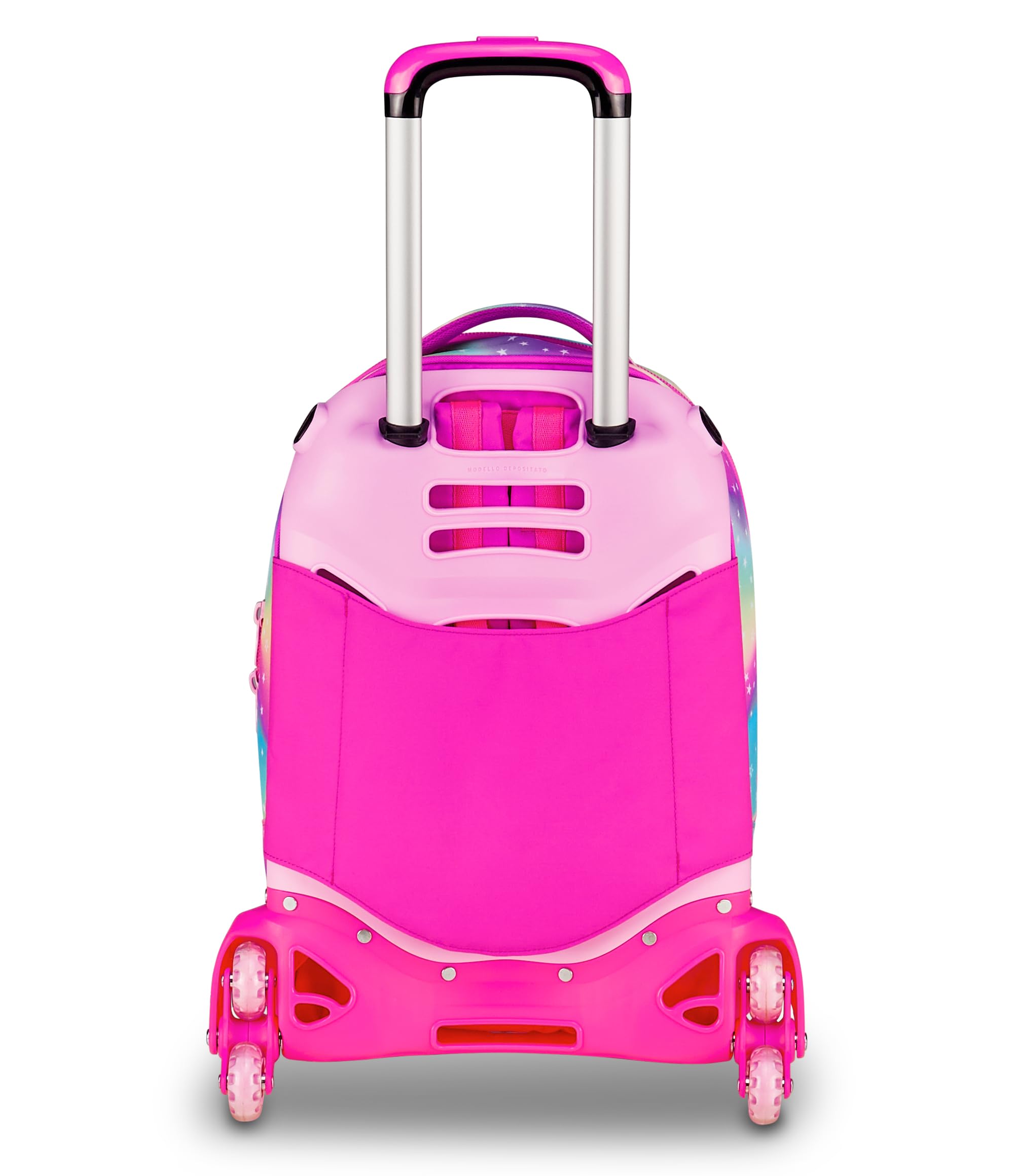 SJ GANG STYLE JAM GANG Trolley Jack 8 ruote SOFT POUCH GIRL, Multicolore, 34L, Scomponibile, Crossover System, 3 in 1, Spallacci a scomparsa, Tasca frontale con mini zaino, Scuola elementare, Bambina