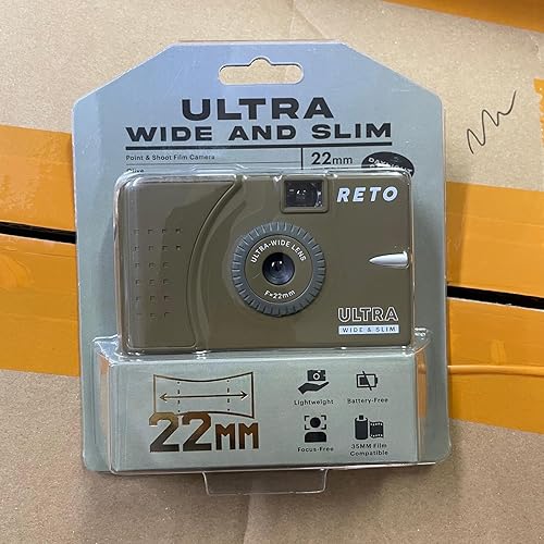 Miniatura 8 de RETO Cámara de película de luz diurna reutilizable ultra ancha y delgada de 1.378 in, lente de 0.866 in de ancho, sin enfoque, peso ligero, fácil de