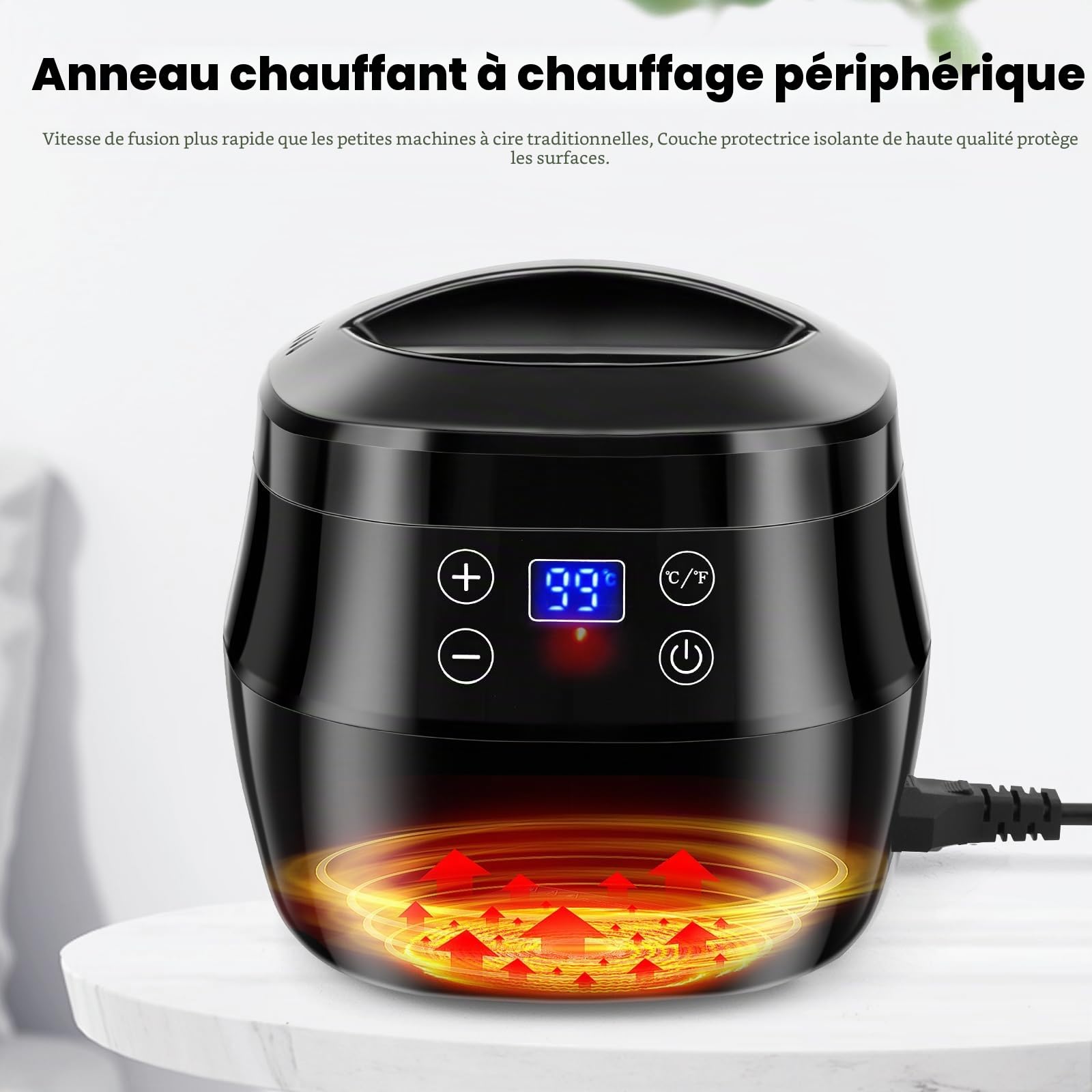 Fondeur De Cire électrique 1L Pour Fabrication De Bougies, Fondoir à Cire Avec Affichage LED Et Température Réglable, Kit Complet Avec Bec Verseur, Mèches, Autocollants Et Cuillère à Mélanger