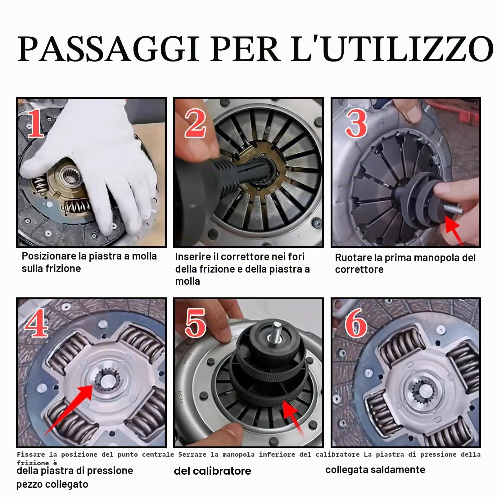 Strumento di Allineamento della Frizione Universale per Auto, Kit Centraggio Disco Frizione