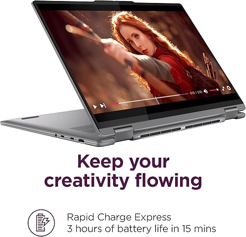 Miniatura 5 de Lenovo Yoga 7 7i 2 en 1 - Laptop empresarial (pantalla táctil FHD+ de 16 pulgadas, AMD Ryzen 7 7735U (Beat i7-1255U), 16 GB de RAM, SSD de 1 TB,