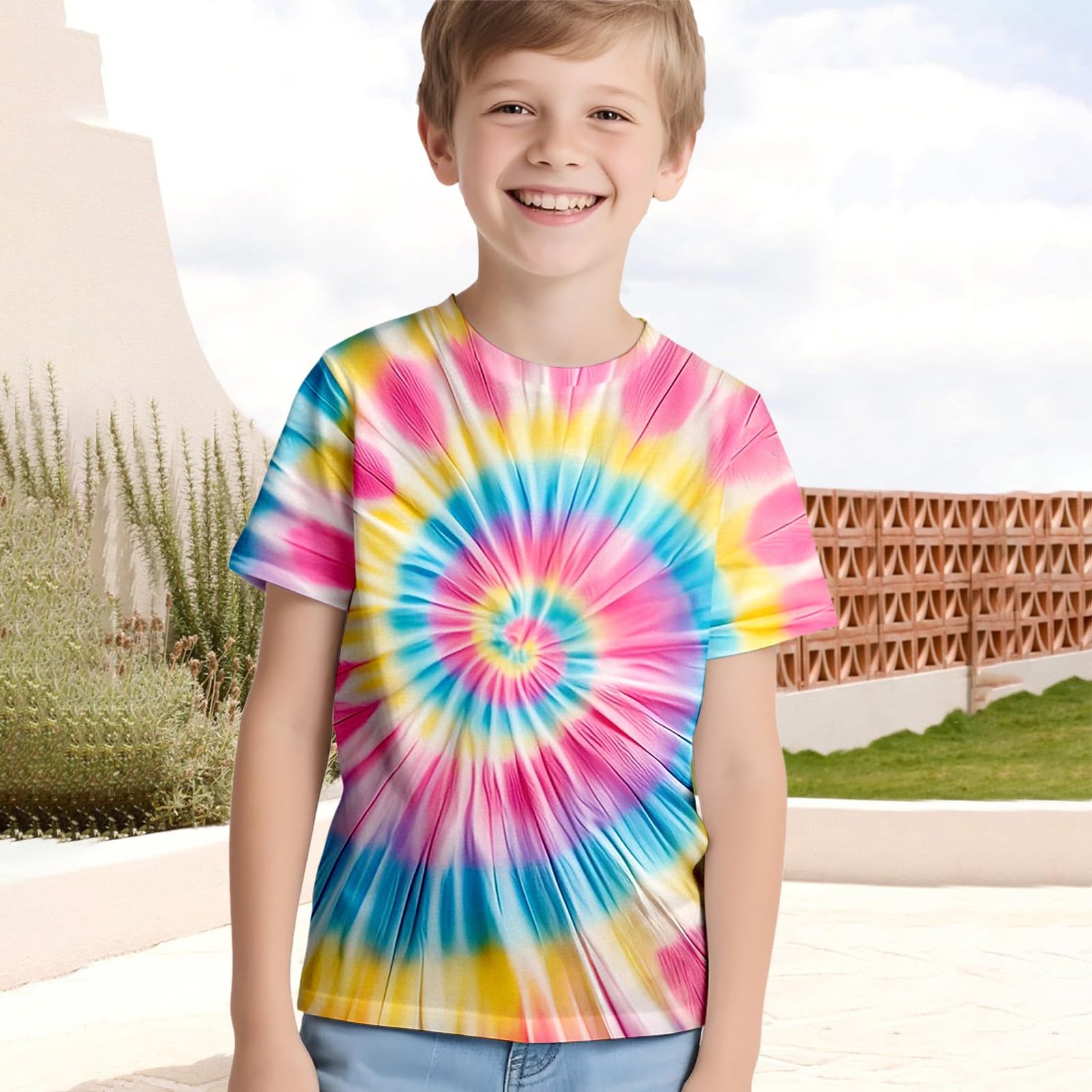 Camisetas de manga larga neón para niños y niñas talla 6-16 años