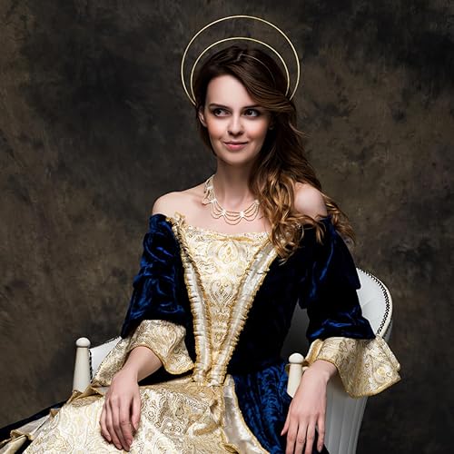 Miniatura 8 de Corona de ángel con halo de 3 capas de metal Queen DIY, diadema dorada para disfraz de mujer, disfraz de mascarada, cosplay, fiesta de Halloween