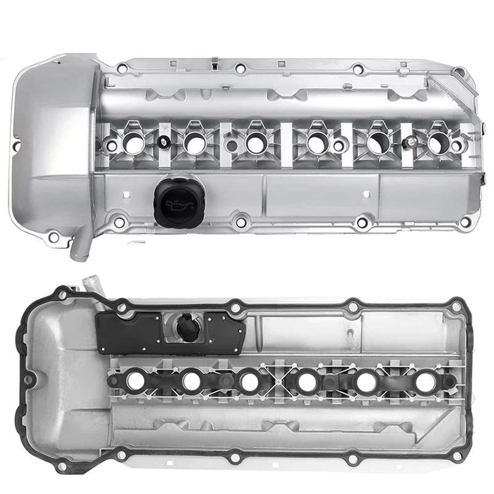 Coperchio valvola auto 11127512839 Coperchio Valvola Motore In Alluminio Con Guarnizione E Bulloni E Cappuccio 03-06 Per BMW M54 E46 325i 330i 525i 325ci X3 X5 Z4 Punterie Valvola Motore