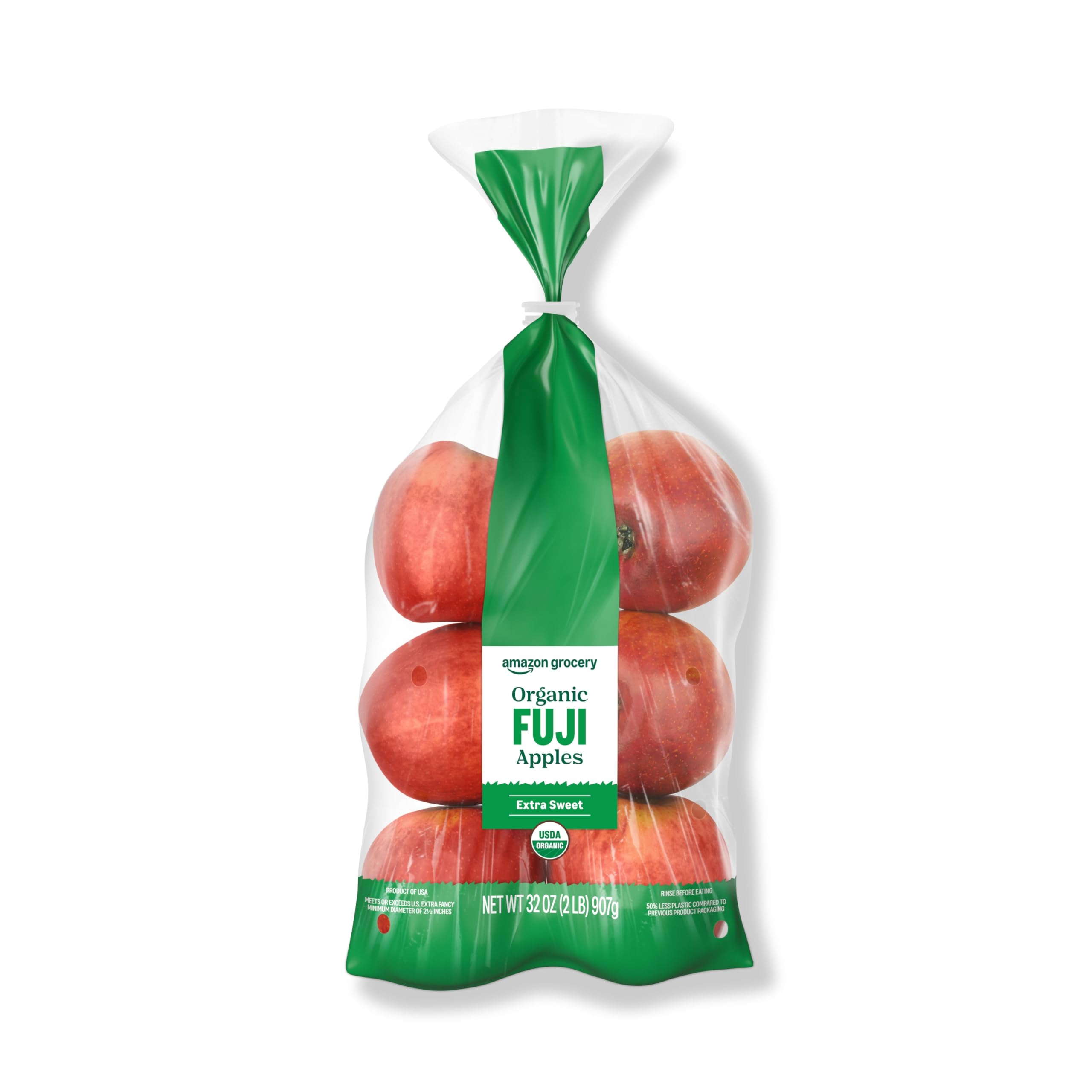 Amazon Fresh Brand, Organic Fuji Apples, 2 Lb