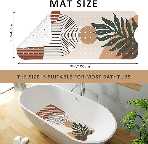 Miniatura 3 de Alfombra de baño antideslizante con diseño de arco iris, alfombra de baño de goma para bañera, tapete de baño para niños para baño, tapete de ducha