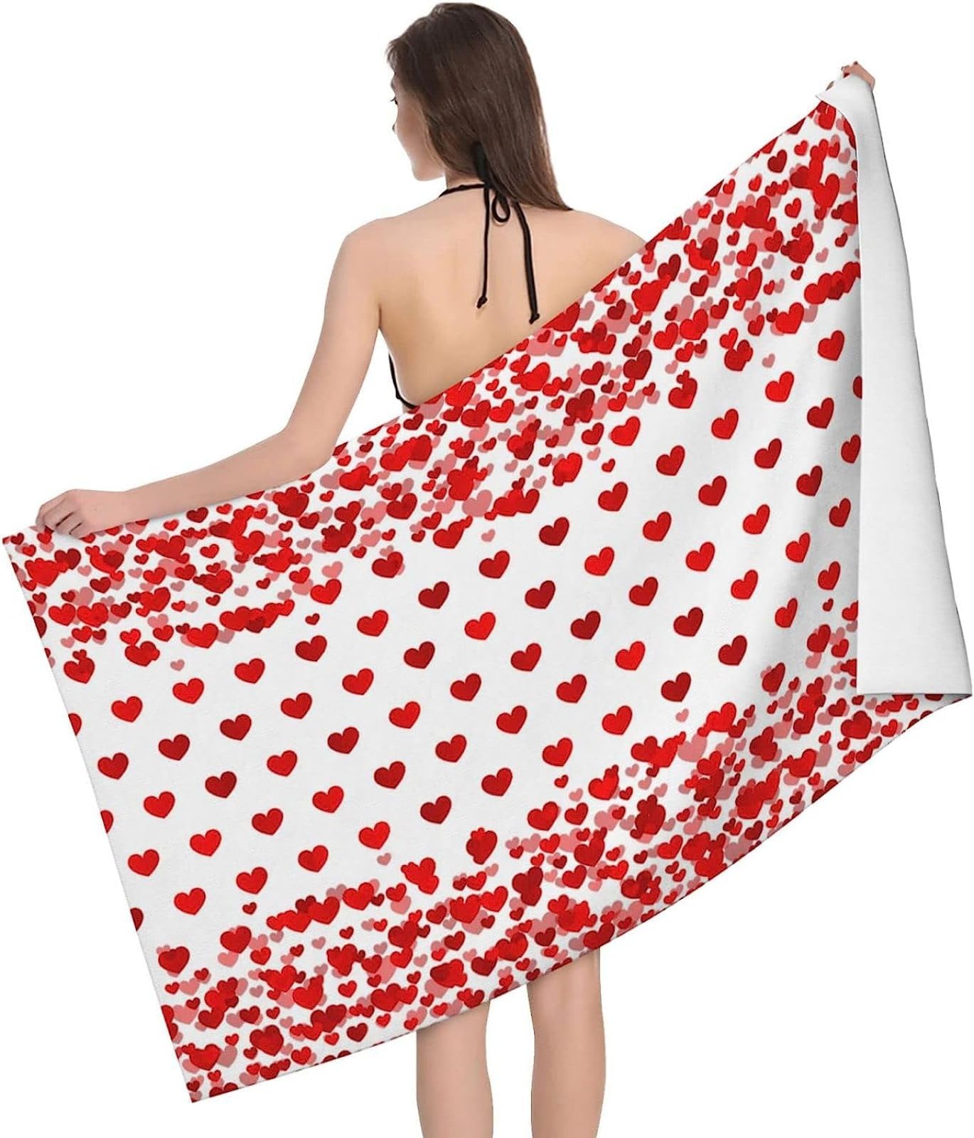 Aozhiswe Serviette De Plage Microfibre Aimer Serviette Plage Anti