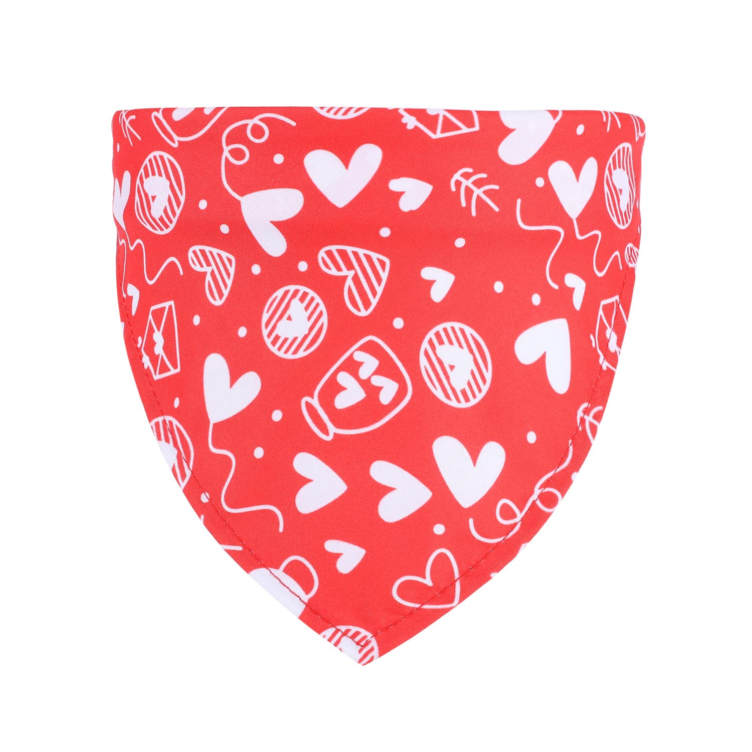 4 Stück Valentinstag Hunde Bandanas – Dreieckstuch Mit Herzen Für Welpen & Hunde