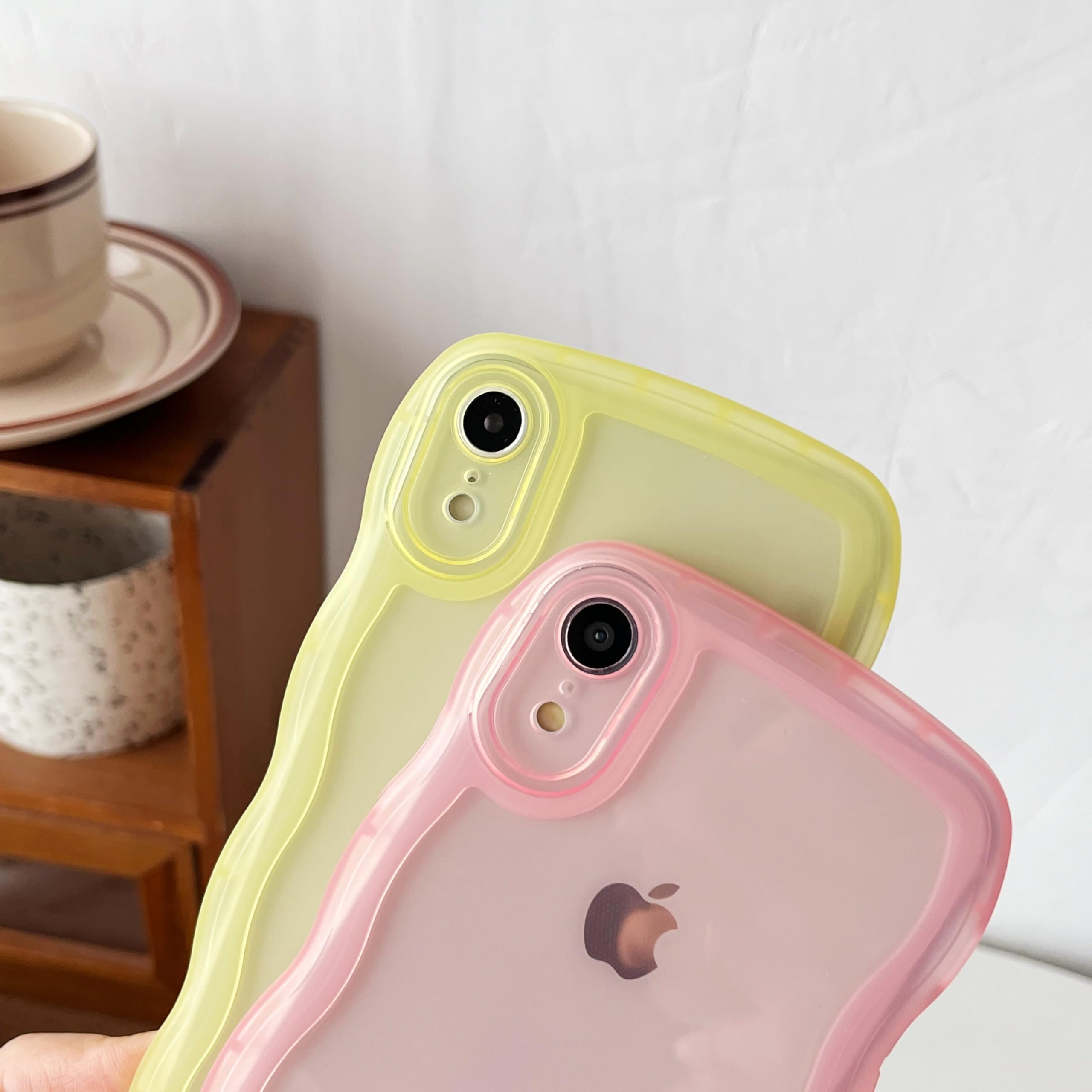 Amazon.com: Caseative for iPhone Xr Case,Solid Color Curly