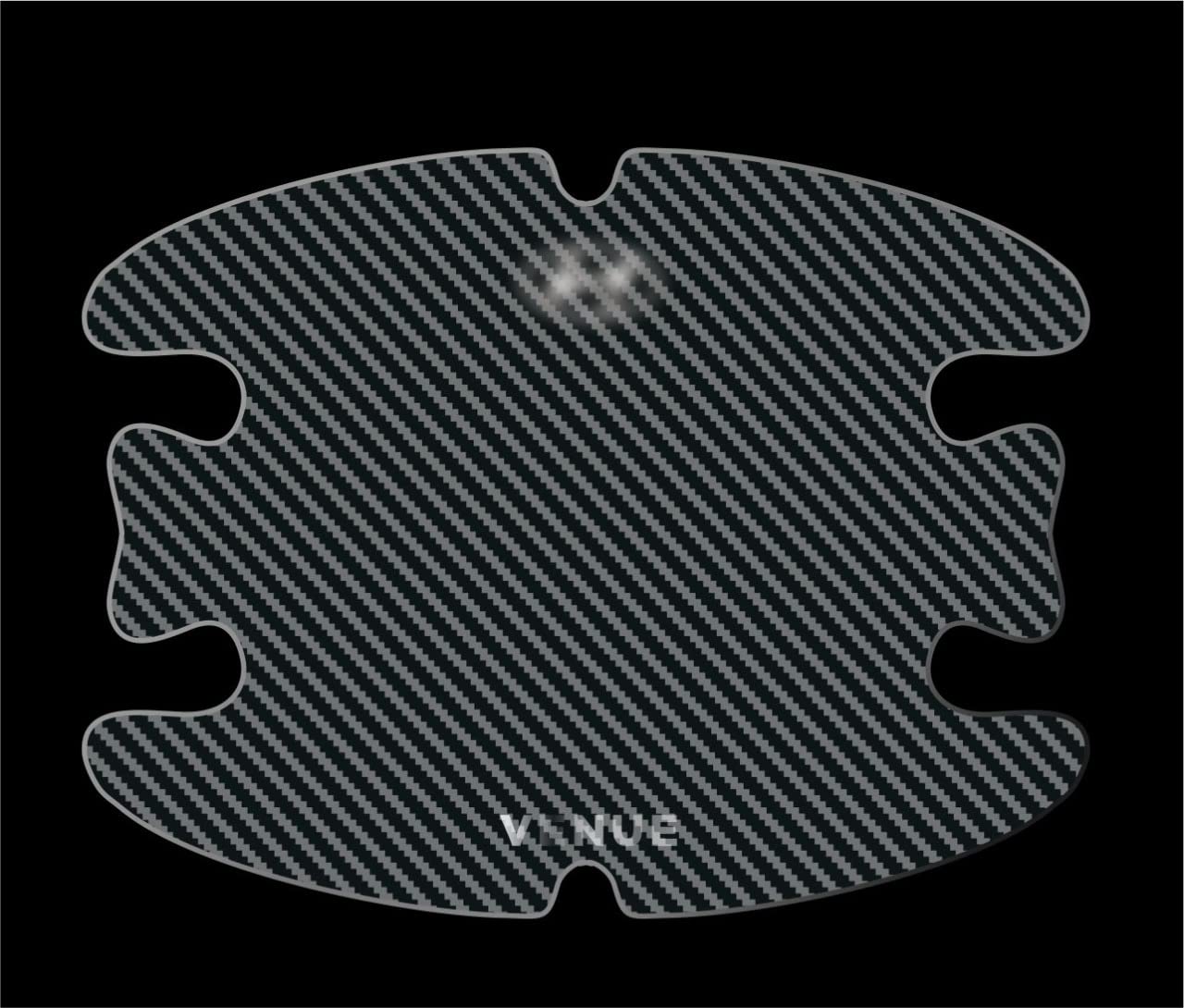 BFRC 3D Gel Finish Car Door Carbon Fiber Handle Cup Scratch Guard Sticker Universal for Specific Brand (Pack of 4) (MRDRCFVAR) (Venue_Hyundai)-image-35