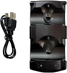 Compatible/Replacement PS3 Controller Charger Station 2 in 1 with LED Light Indicator, Charging Cable, Charging Dock for PlayStation 3 PS3 Dual Controller and Move Controller