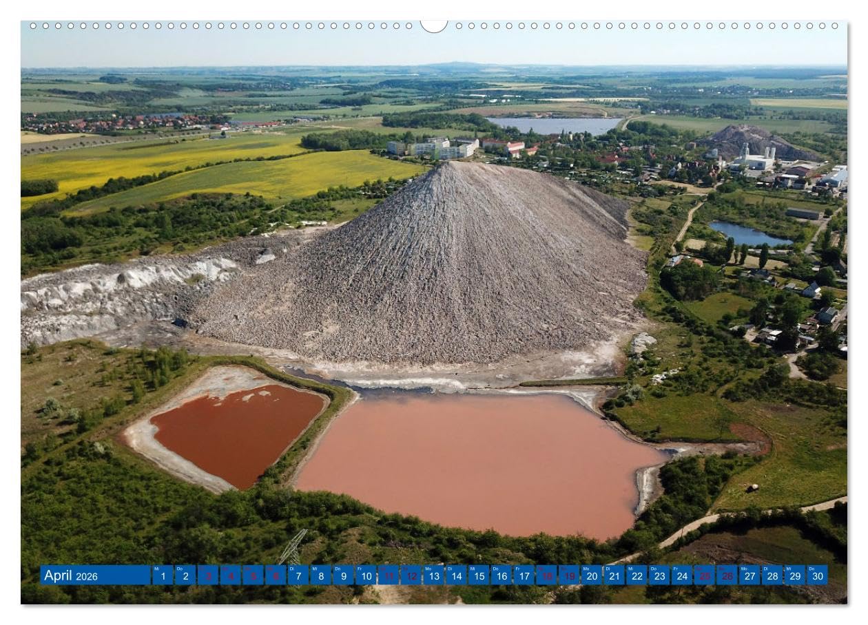 SAALEKREIS GEDROHNT (Wandkalender 2026 DIN A2 quer), CALVENDO Monatskalender: Mit der Drohne durch den Saalekreis (CALVENDO Orte)