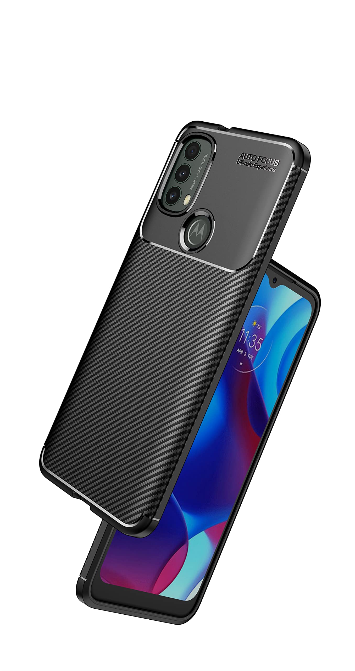 NEINEI Cover per Motorola Moto E20 + 2 Vetro Temperato,Custodia con Staffa Invisibile,Doppia Protezione Antiurto Case con Montatura in Morbido TPU e