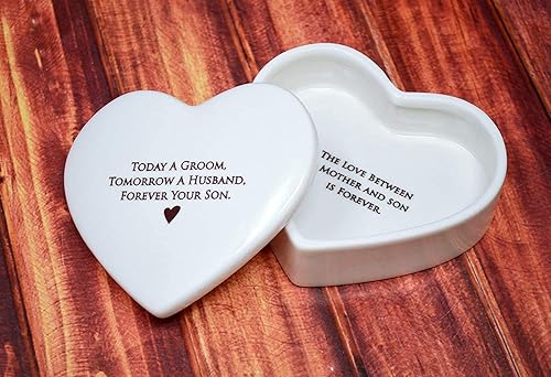Miniatura 9 de Mother of the Bride Groom Gift - Today a Groom, Tomorrow a Husband, Forever Your Son - Heart Keepsake Box