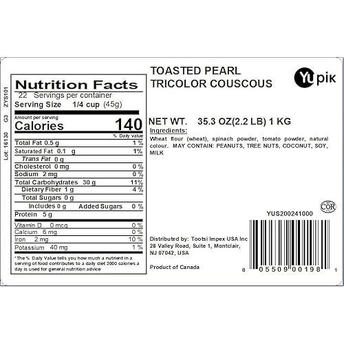 Yupik Toasted Pearl Couscous, Lb, 43 OFF