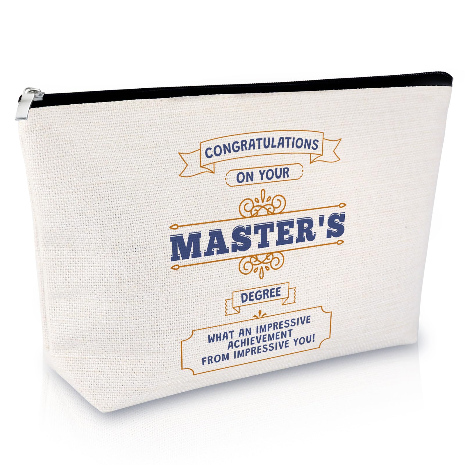 Sfodiary Masters Degree Graduation Gift Masters Degree Makeup Bag College University Graduation Gifts for Daughter Her Nurse Niece Friends Cosmetic Bag Zipper Travel Toiletry Pouch