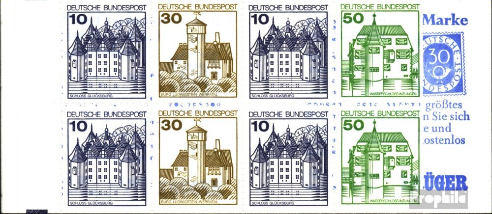 Prophila Collection RFA (FR.Allemagne) w68i Neuf avec Gomme Originale ** MNH 1980 Châteaux et Serrures (Timbres pour Les collectionneurs
