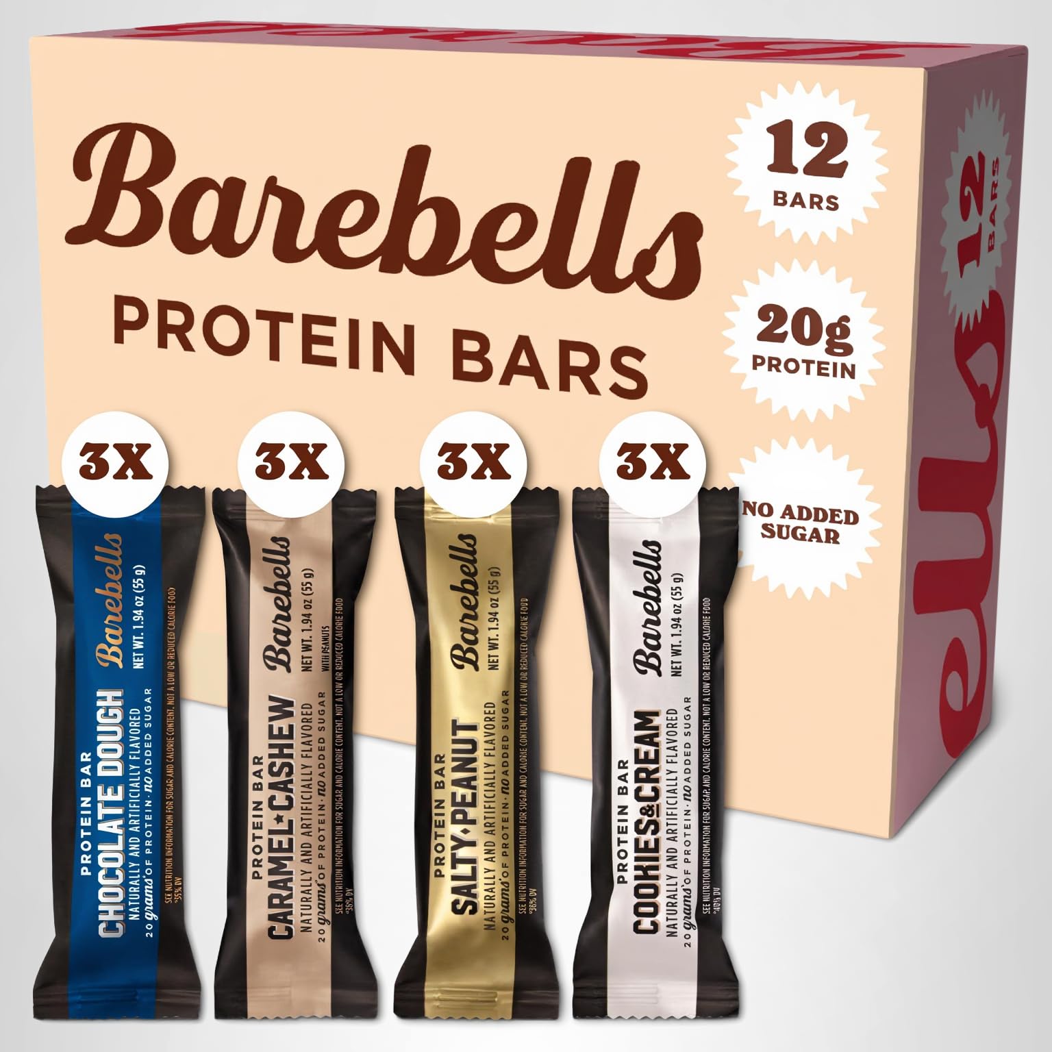 Amazon.com : Barebells Protein Bars Variety Pack - 12 Count, 1.9oz