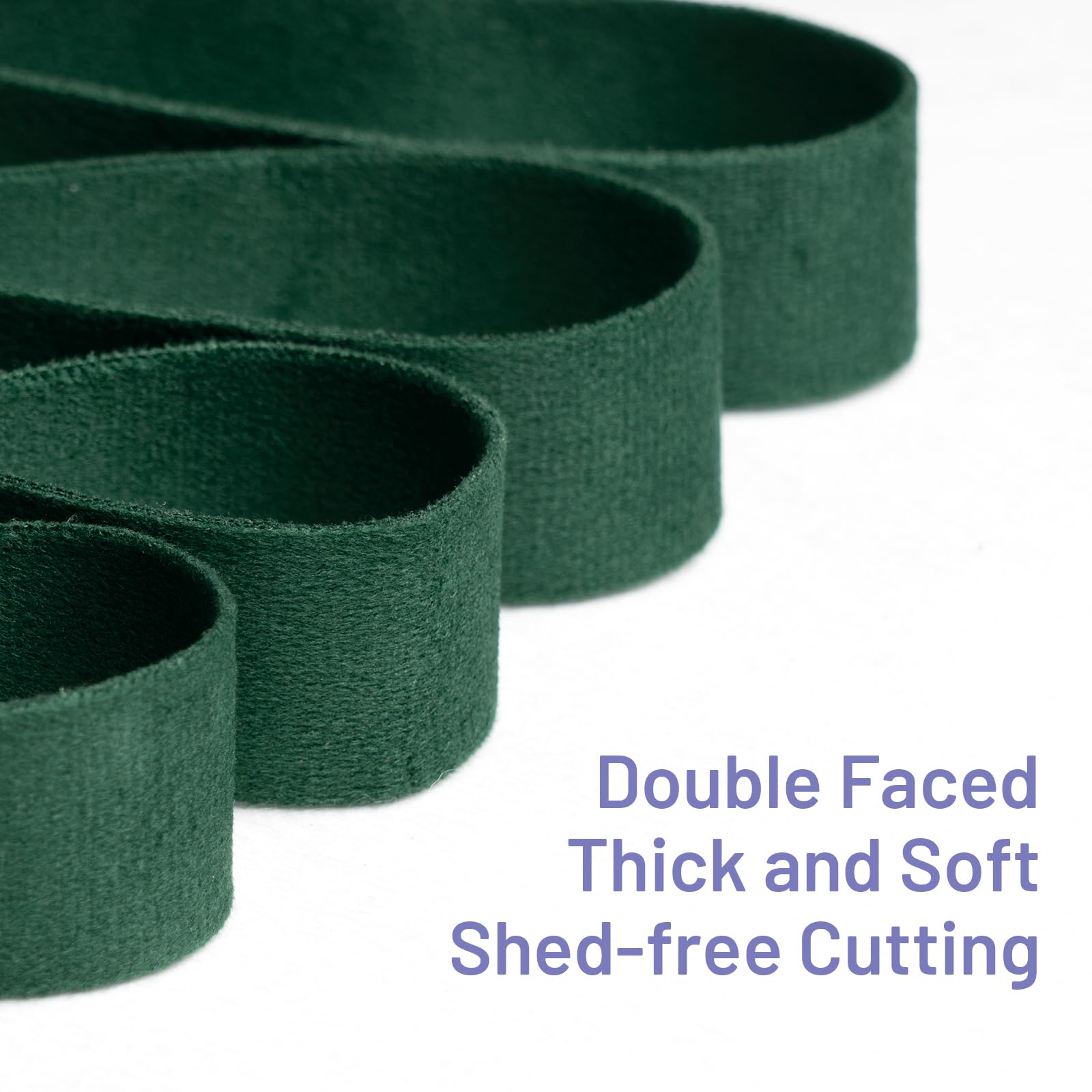 FAKILO Green Velvet Ribbon Double Faced 25mm x 18m(20 Yards) Green Ribbon for Christmas Tree Ornaments Wreath Gift Wrapping Bow Making and Wedding Decoration - Image 2