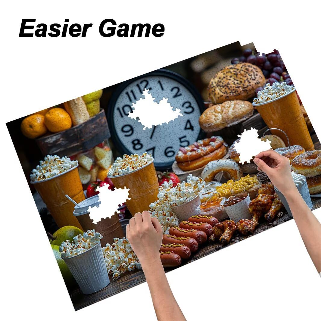 Puzzle 1500 Pezzi, Puzzle Cibo per Adulti, 87x57cm, Compact Box -4370