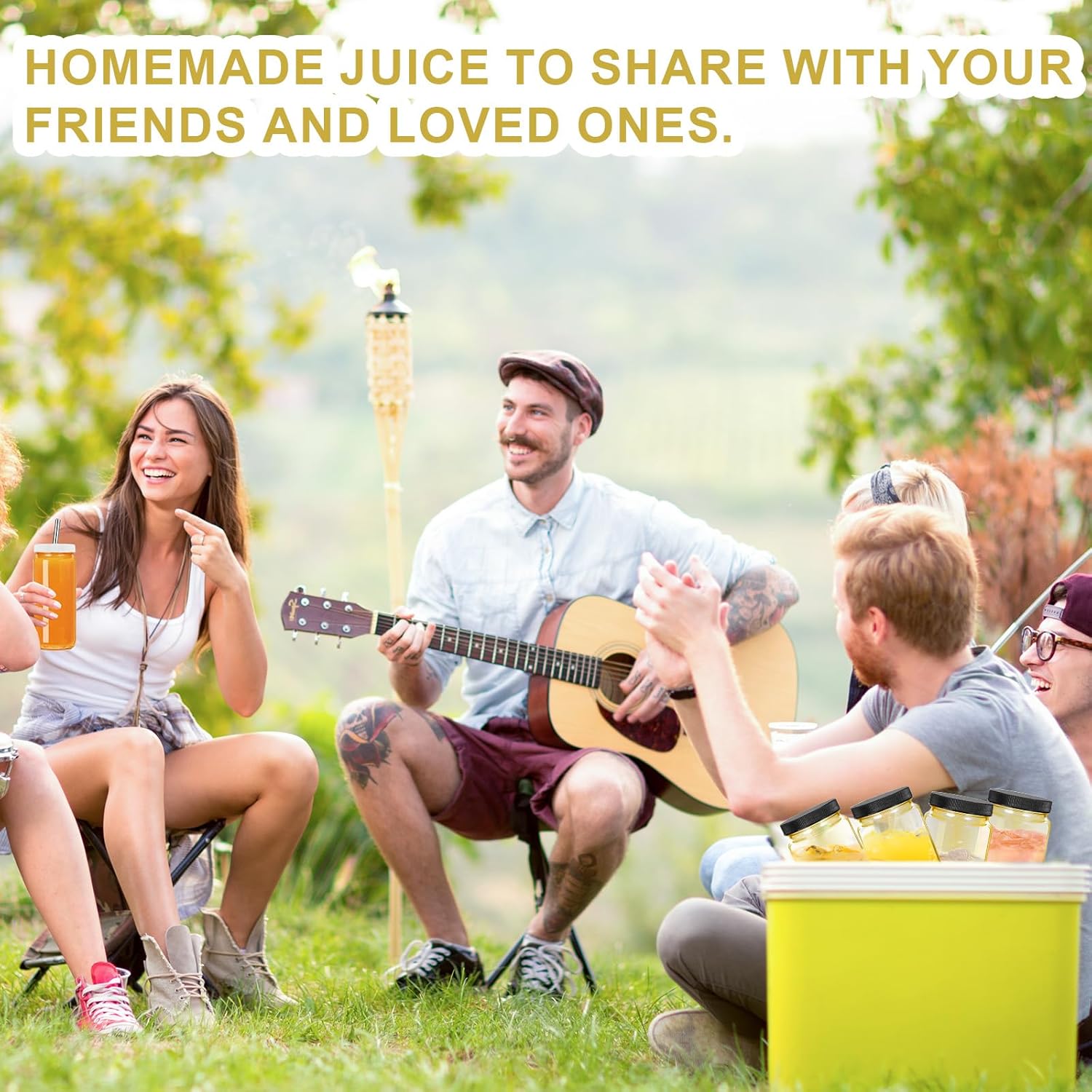 Ruckae Gold 16oz 10 Pack Juice Bottles, Glass Bottles Juicing with Lids, Smoothie Cup Lids and Straws, Water Bottle Mason Jar Drinking Glasses for Juicing, Smoothies, Kombucha - Image 7