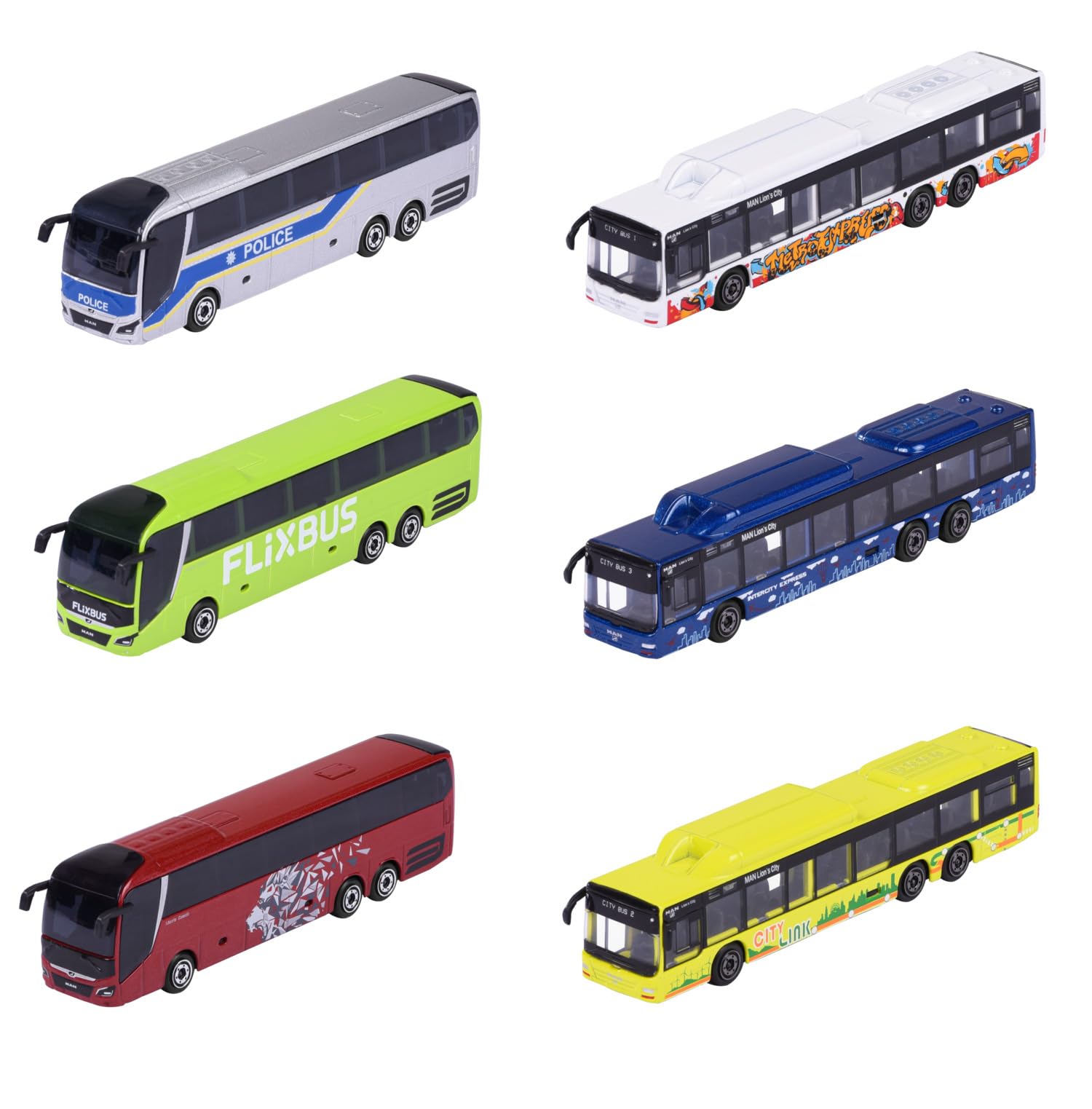 Majorette Metallbús zeigt zufälliges Modell für Sammler und Kinder ab 3 Jahre - Spielzeugbus aus Metall, Länge ca. 13 cm