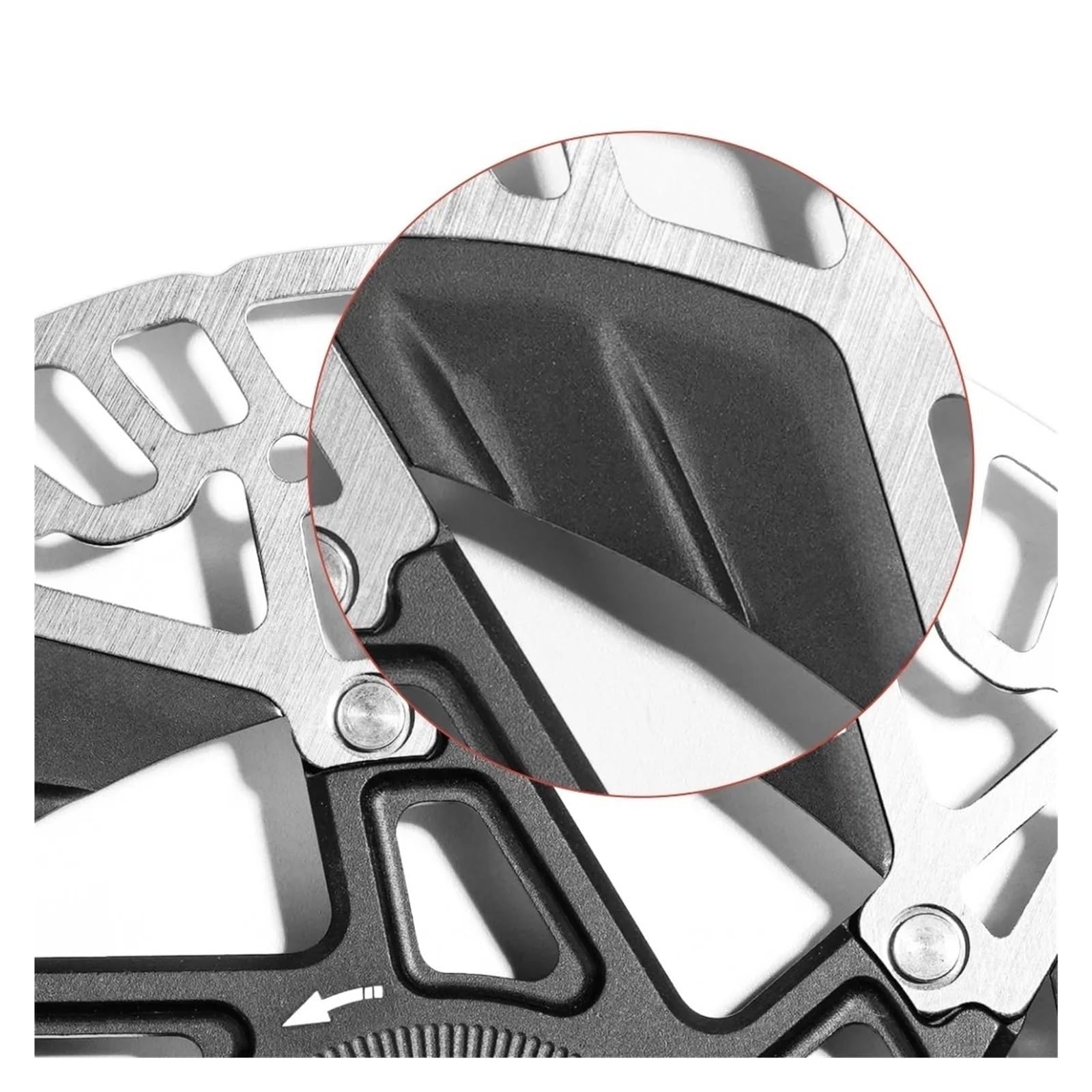 Disco freno Rotore freno a disco termico Center Lock 6 bulloni flottante ultraleggero 160 mm in acciaio inossidabile Alu per bici da strada di montagna(Thermal CD-06 1PCS)