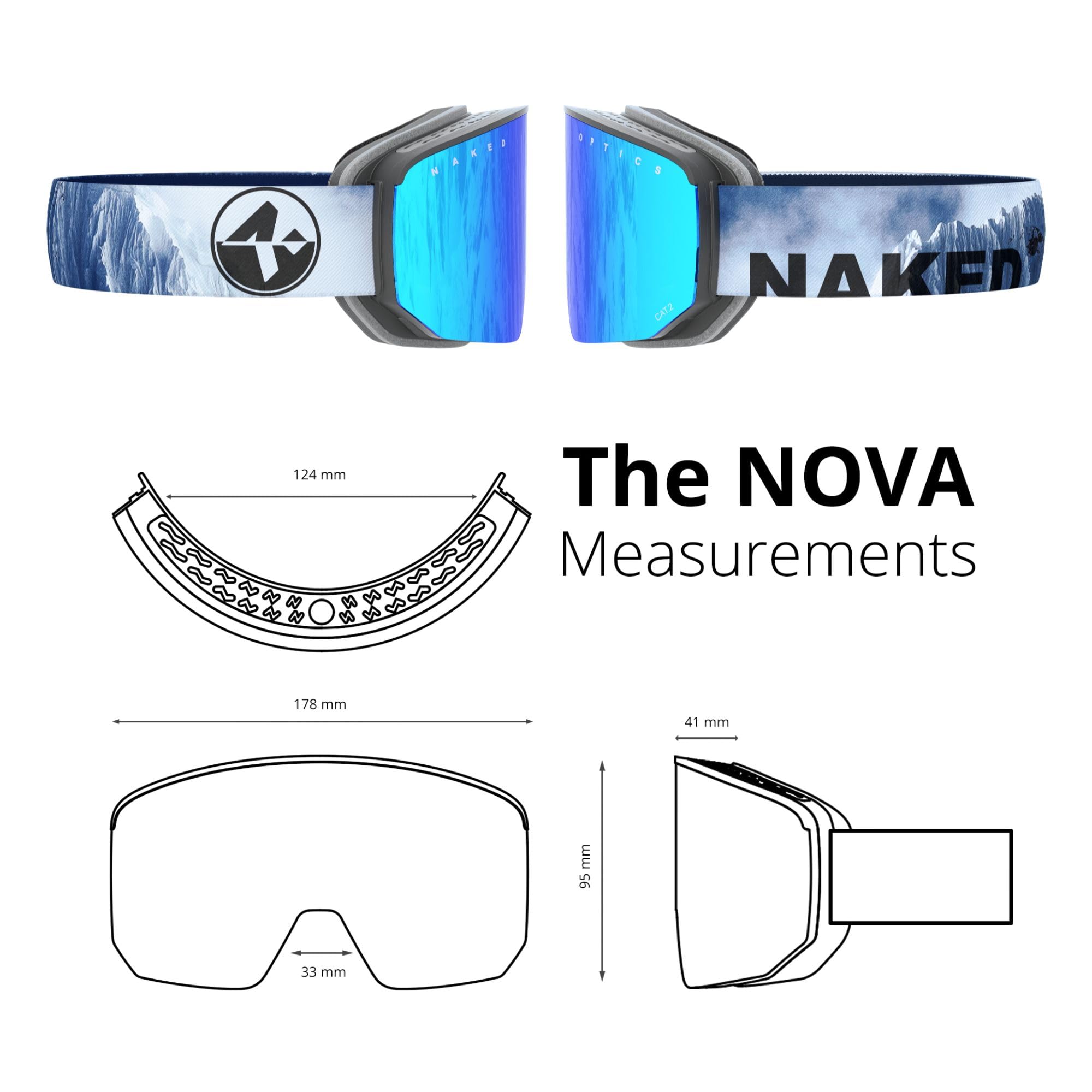 NAKED Optics The NOVA Occhiali da Sci per Uomo