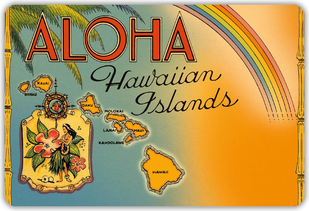 Pacifica Island Art Hawaiian Vintage Postcards for Mailing Pack of 30 - Aloha Hawaiian Islands