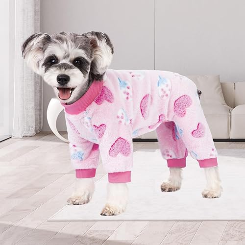 Miniatura 5 de Pijama para perros pequeños, mameluco de invierno para perro, overol de terciopelo cálido, overol para cachorros, ropa de invierno para perros