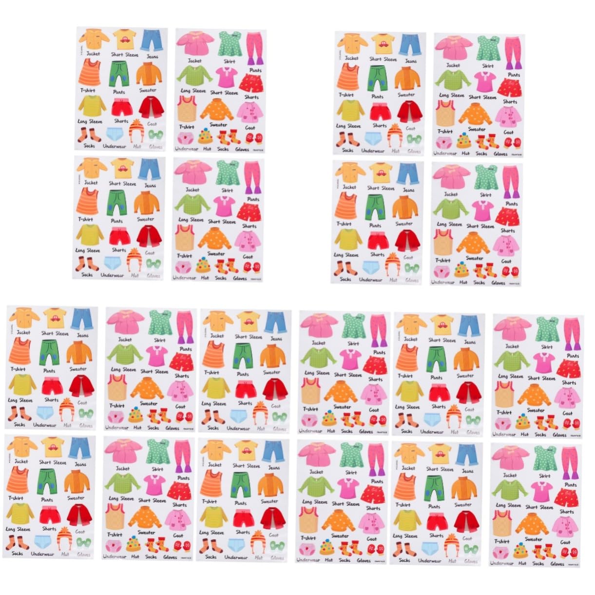 Étiquettes autocollantes pour vêtements enfant Hanabass : lot de 10 marqueurs commode