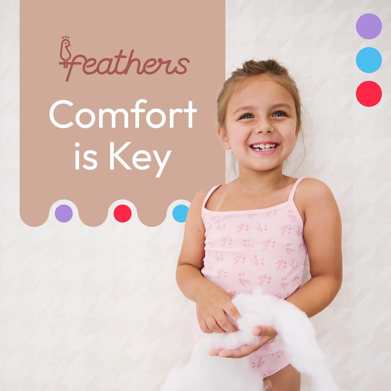 Feathers Leafy Style Super Soft Girls Undershirts Tagless Camisoles – Cotton Cami Girls Tank Tops (3 Pack) - Image 5