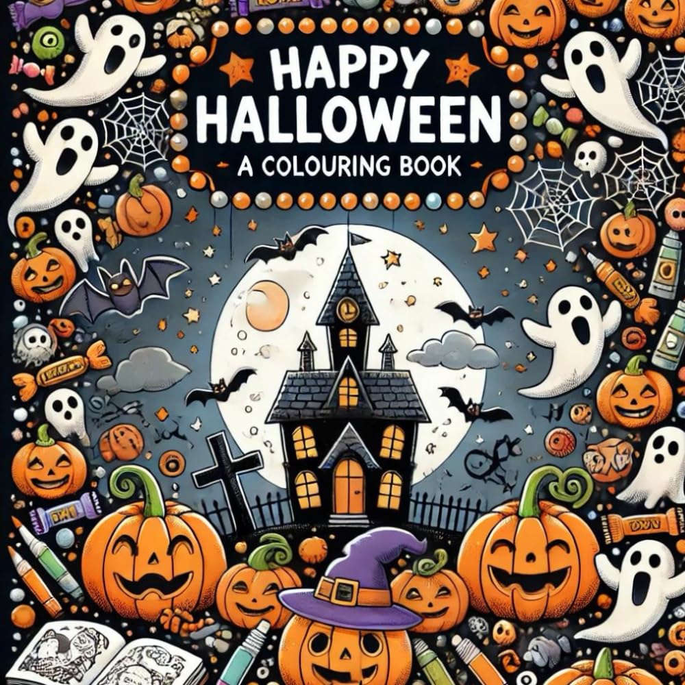 BOOK ハロウィンカラー Amazon | Happy Halloween Colouring Book | Winstanley, Hannah