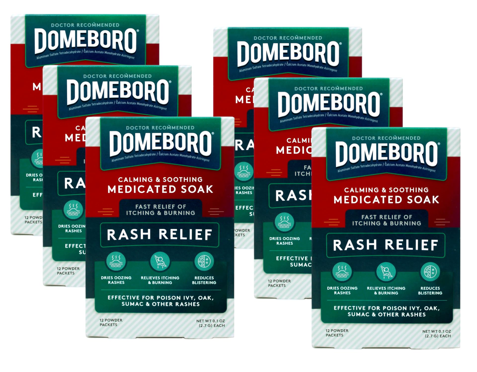 Astringent Solution Powder Packets - 12 packets, Pack of 6