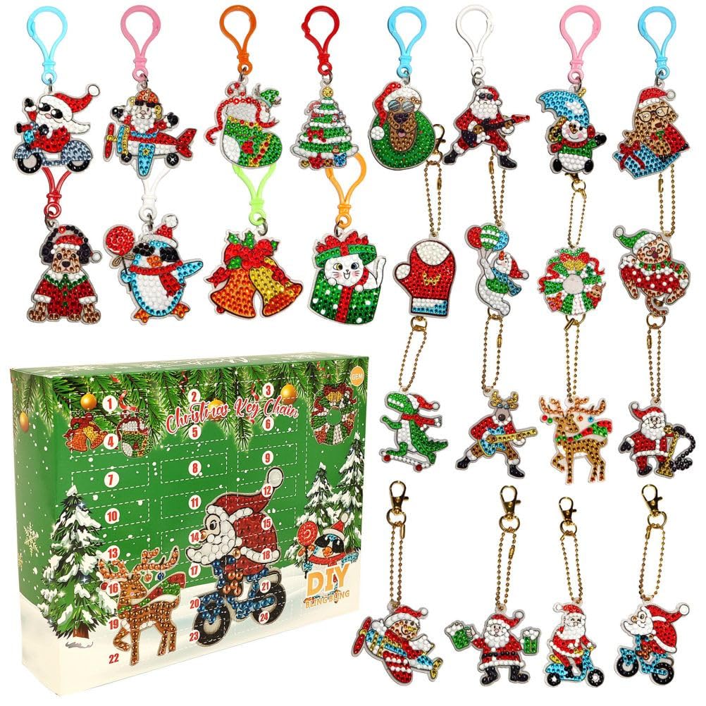 INCOK DIY Weihnachts-Diamantmalerei Set | Doppelseitig, 5D-Strass, Als Hängedeko Für Haus & Garten