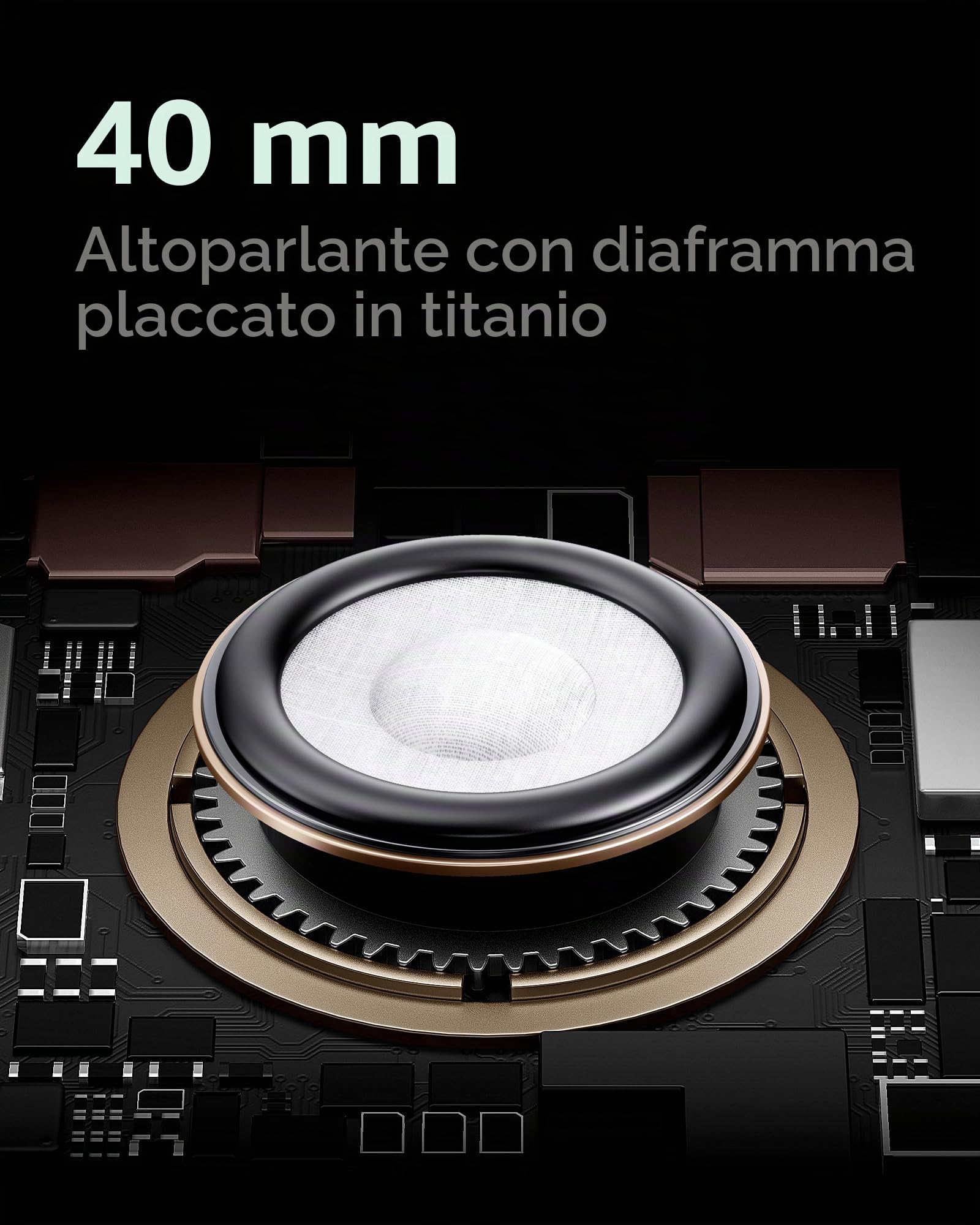 Picun F8 Pro Hybrid ANC Bluetooth Cuffie Over-Ear, tempo di riproduzione 140H, tracking, diverse modalità di cancellazione del rumore, suono regolabile tramite app, USB-C, senza fili per viaggi e