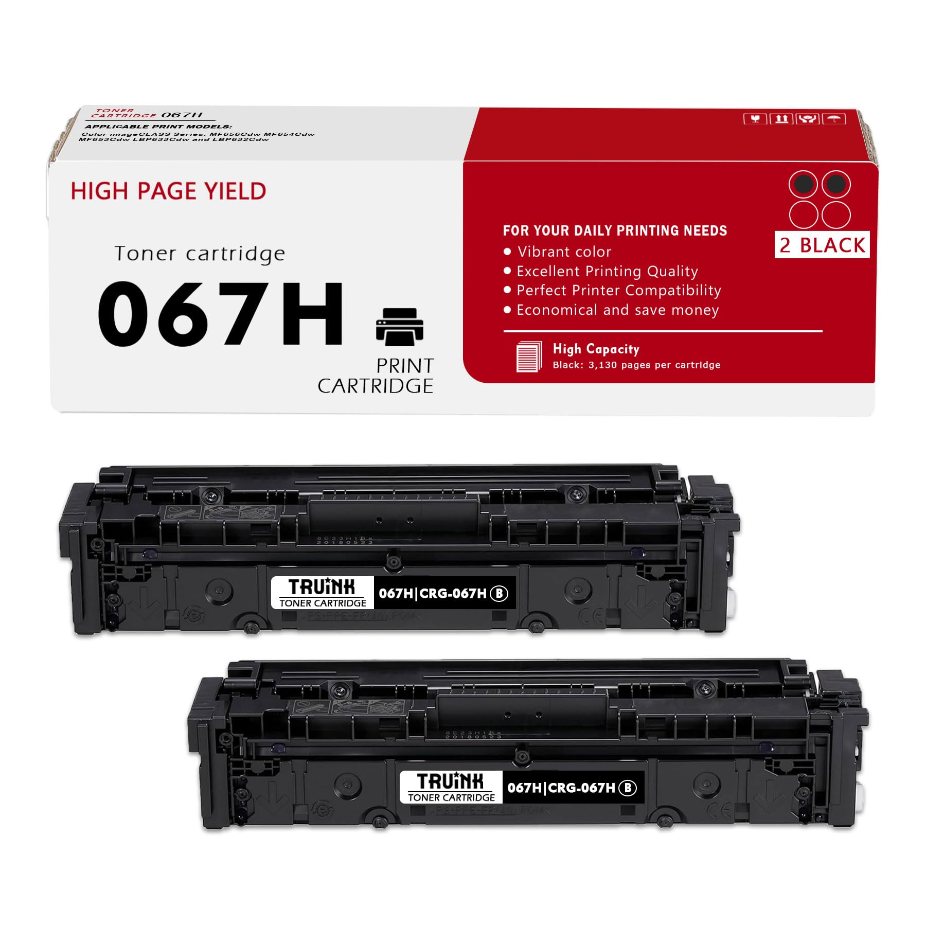 Amazon.com: 067H - Cartucho de tóner de alto rendimiento, paquete