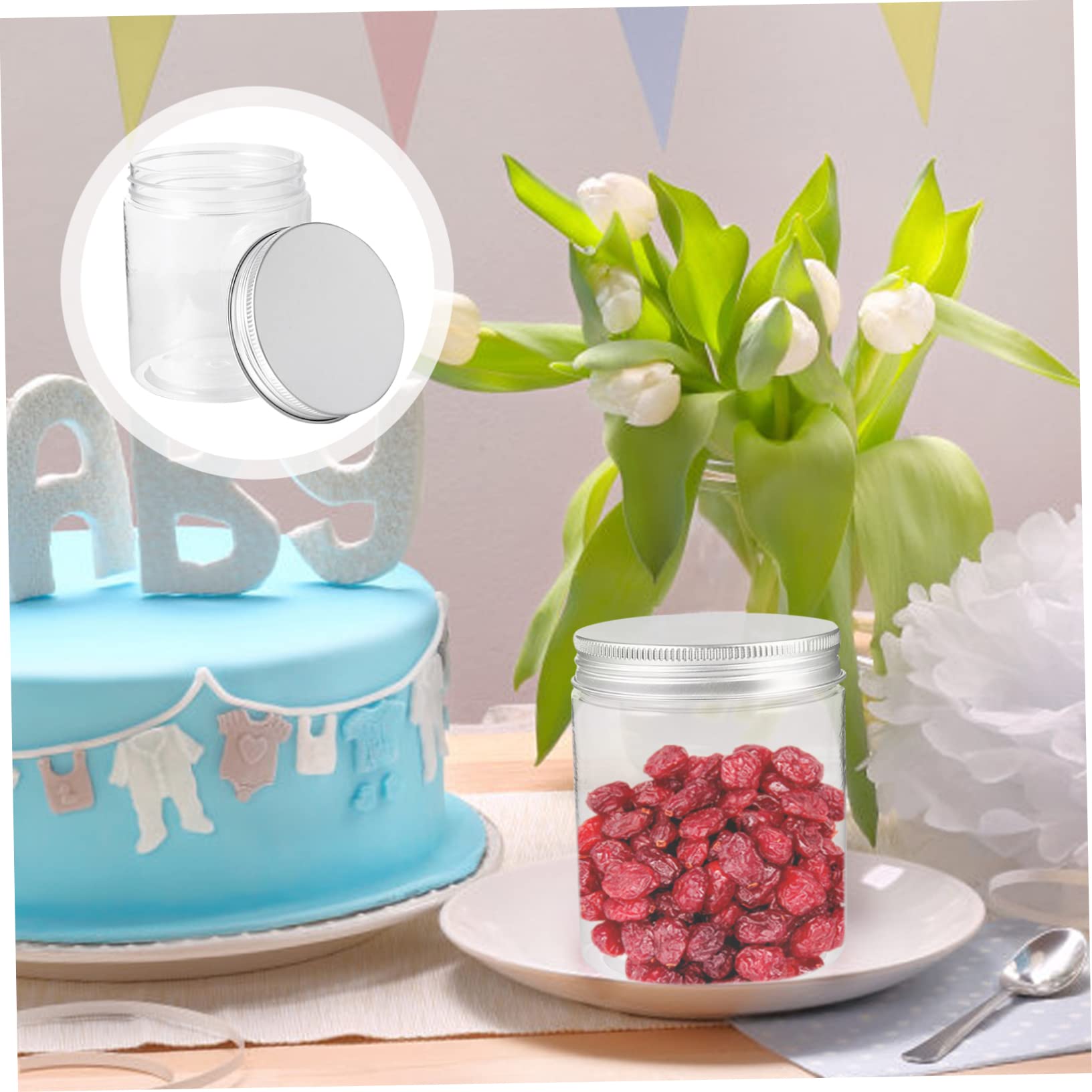 Barattoli Alluminio 250ml Pet Coperchio Ermetici per Cereali
