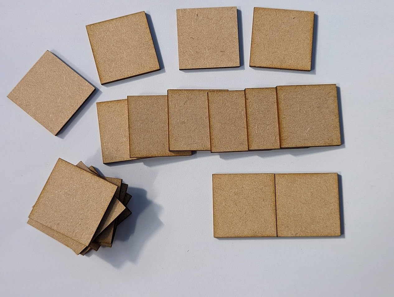 Square 50mm size,Wooden (20 pieces) 3mm thick mdf bases for RPG figures/Roleplay Miniatures, Crafters, War Game Players - Image 3