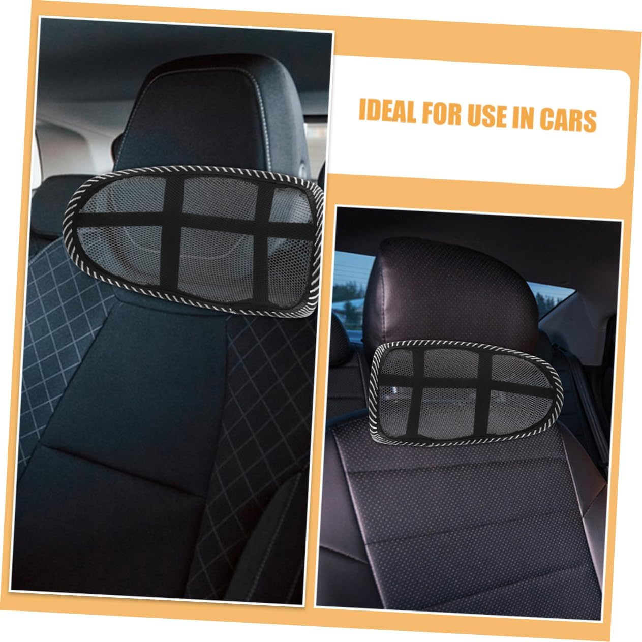 2pcs Car Neck Pillow Head Rest for Driving Breathable Mesh image 5