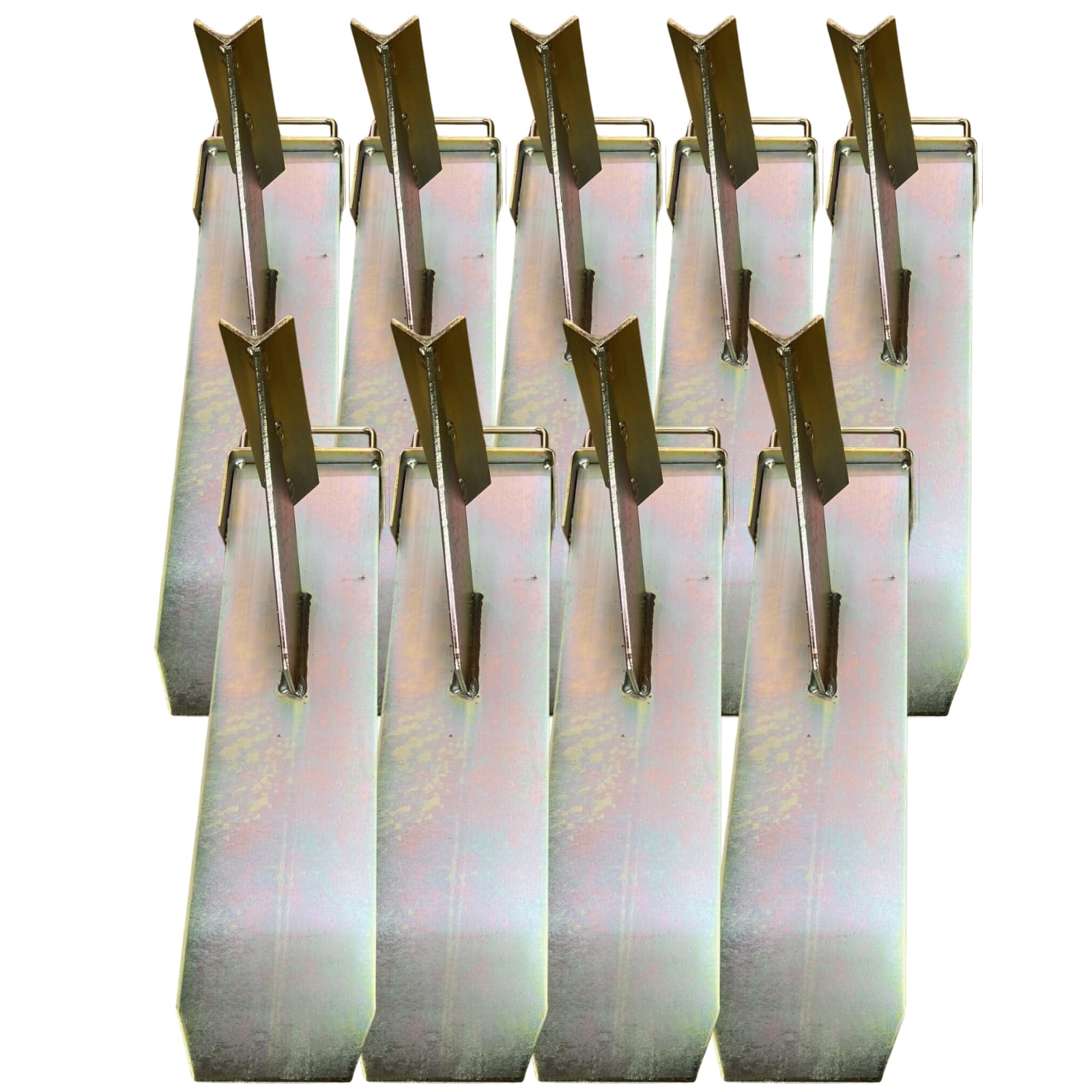 Hill Top Fabrications Co (1998) Ltd Boys Zinc - 9 X Extra Large Acro-Mate Prop Brackets. Plated Gold, Long Lasting Non Corrosive Finish & Added Durability. Fits All Standard Acro Props British Made