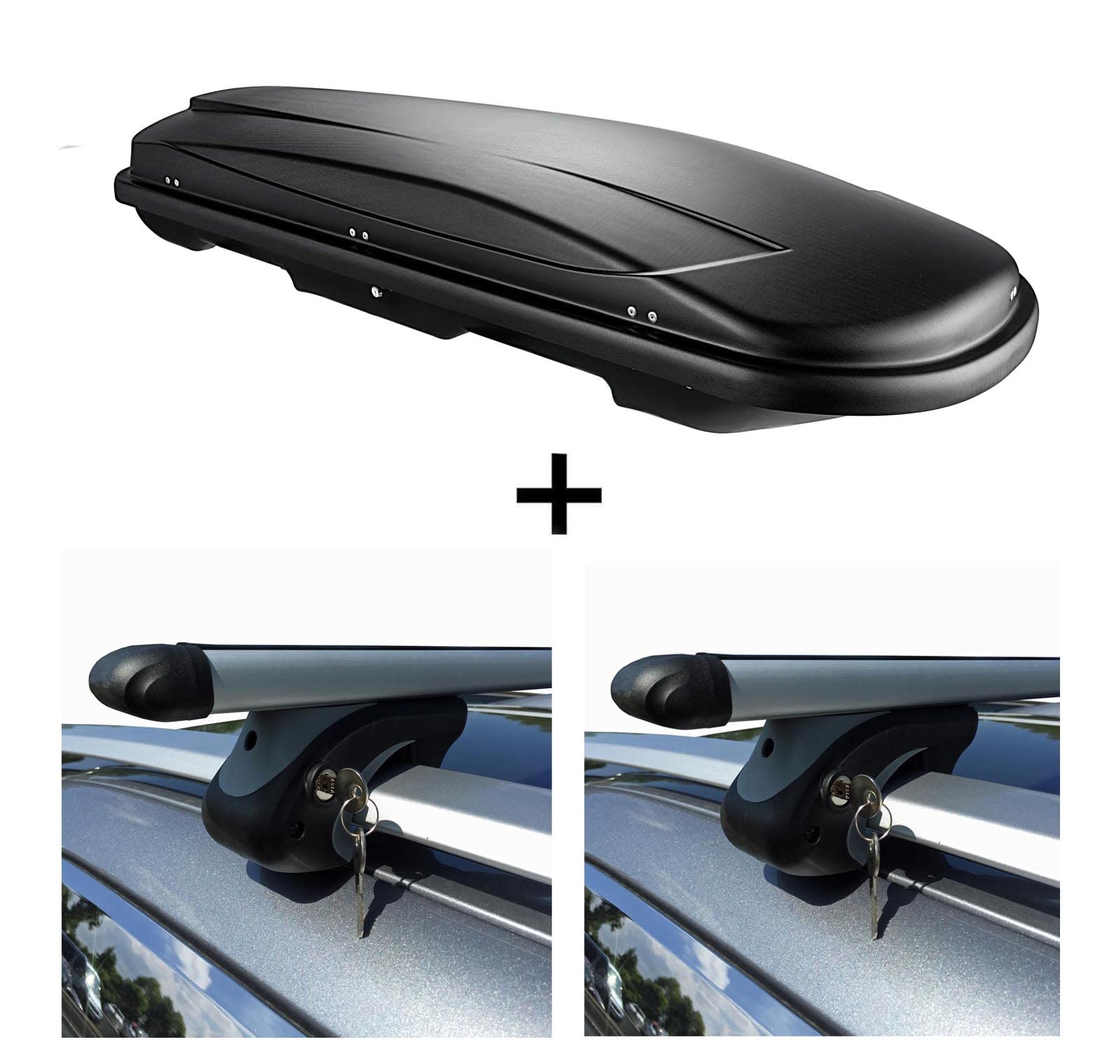 Box auto da tetto Nordrive in Abs 630 litri nero lucido | Autoricambi