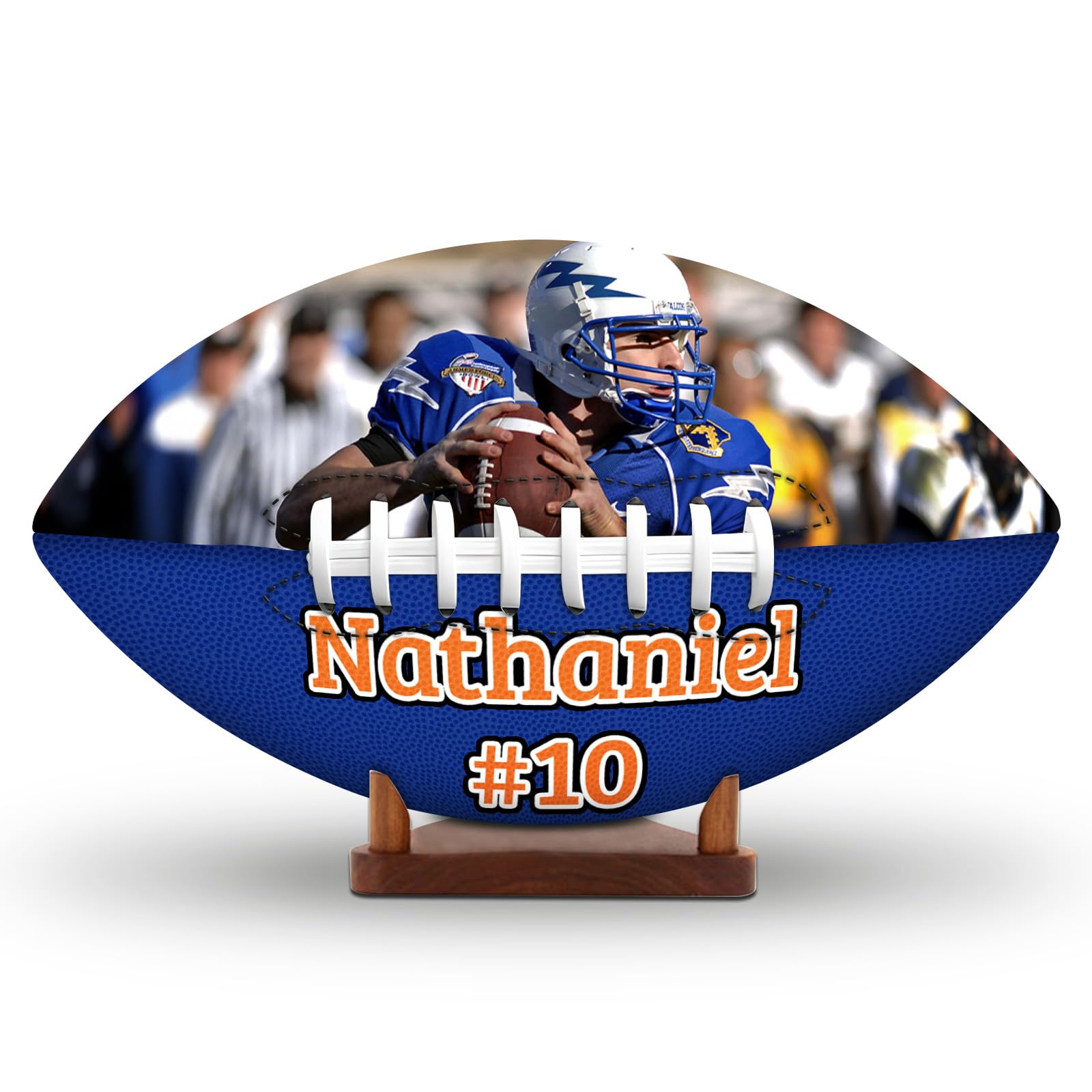 American Football – Personalisierbarer Football mit Text, Logo oder Foto Fans – Mini, Junior, Offizielle Größen – Für Trainer, Spieler, Papa oder als Trophäe