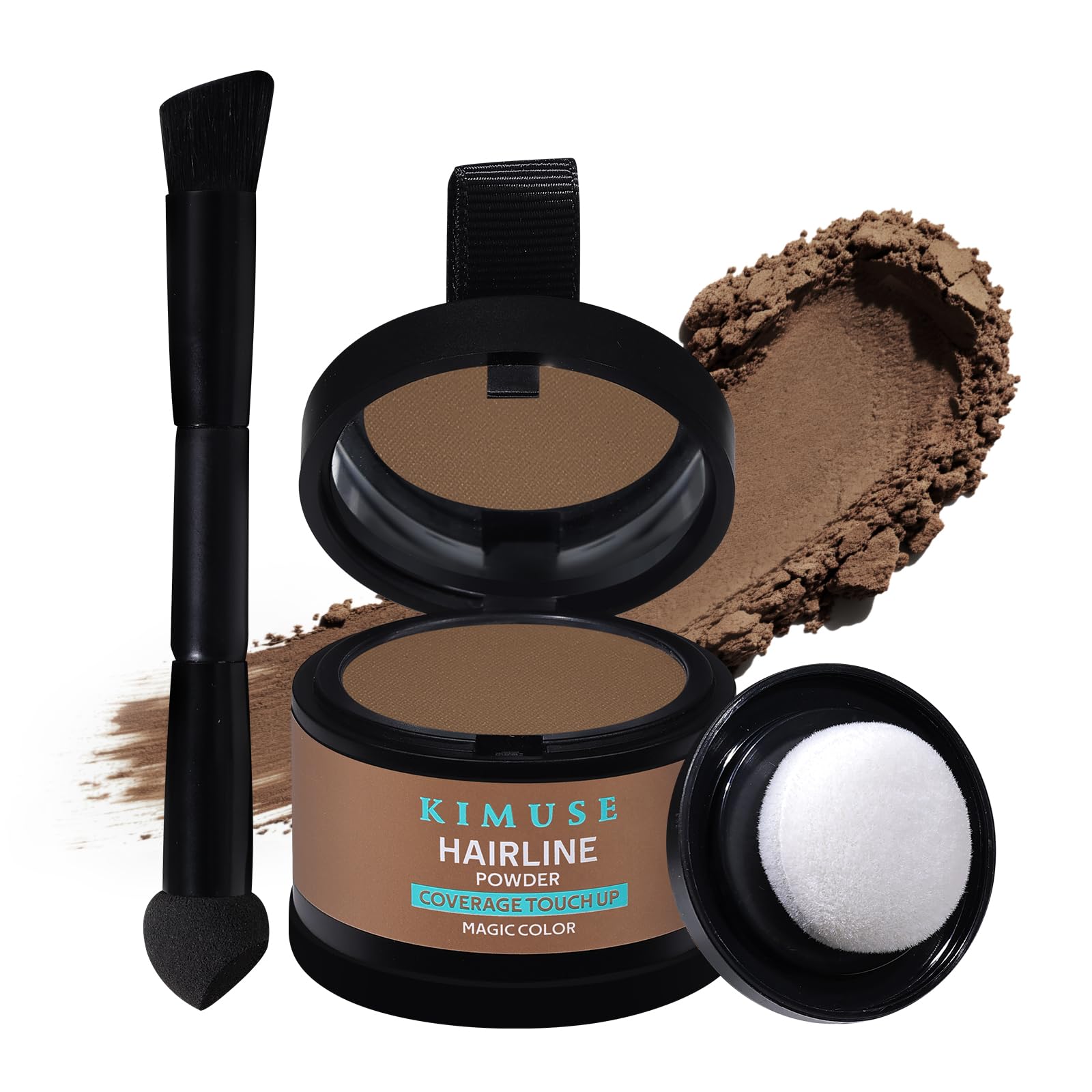 KIMUSE Hairline Powder Root Touch Up Hair Color Instantly Conceals Hair Loss Bald Spot Thin Hair Powder with